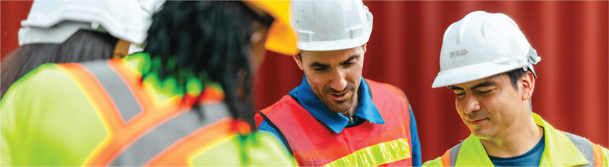 Diamond mine, worker on a scaffold