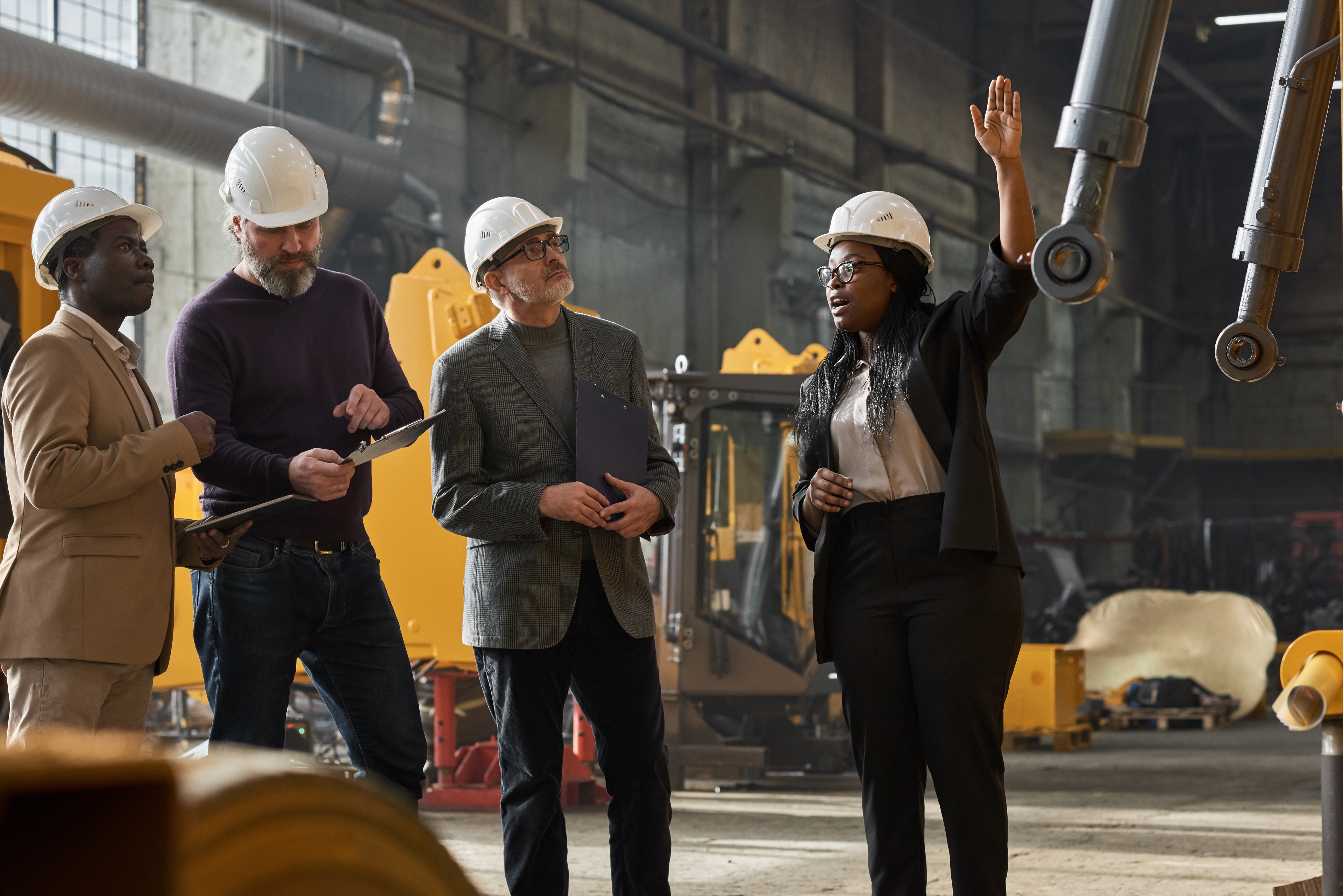 Mining professionals collaborating on workforce and staffing solutions for mining operations across Africa